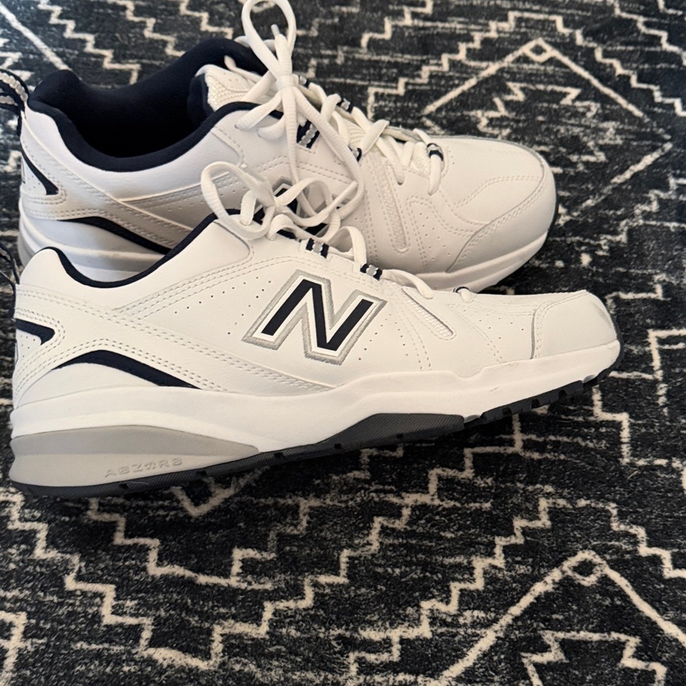New Balance White, Gray and Black Athletic Shoes